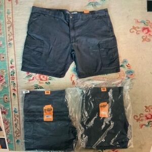 NWT 3 Carhartt Relaxed Fit Rugged Flex BS3542M Canvas Cargo Work Shorts Sz 46